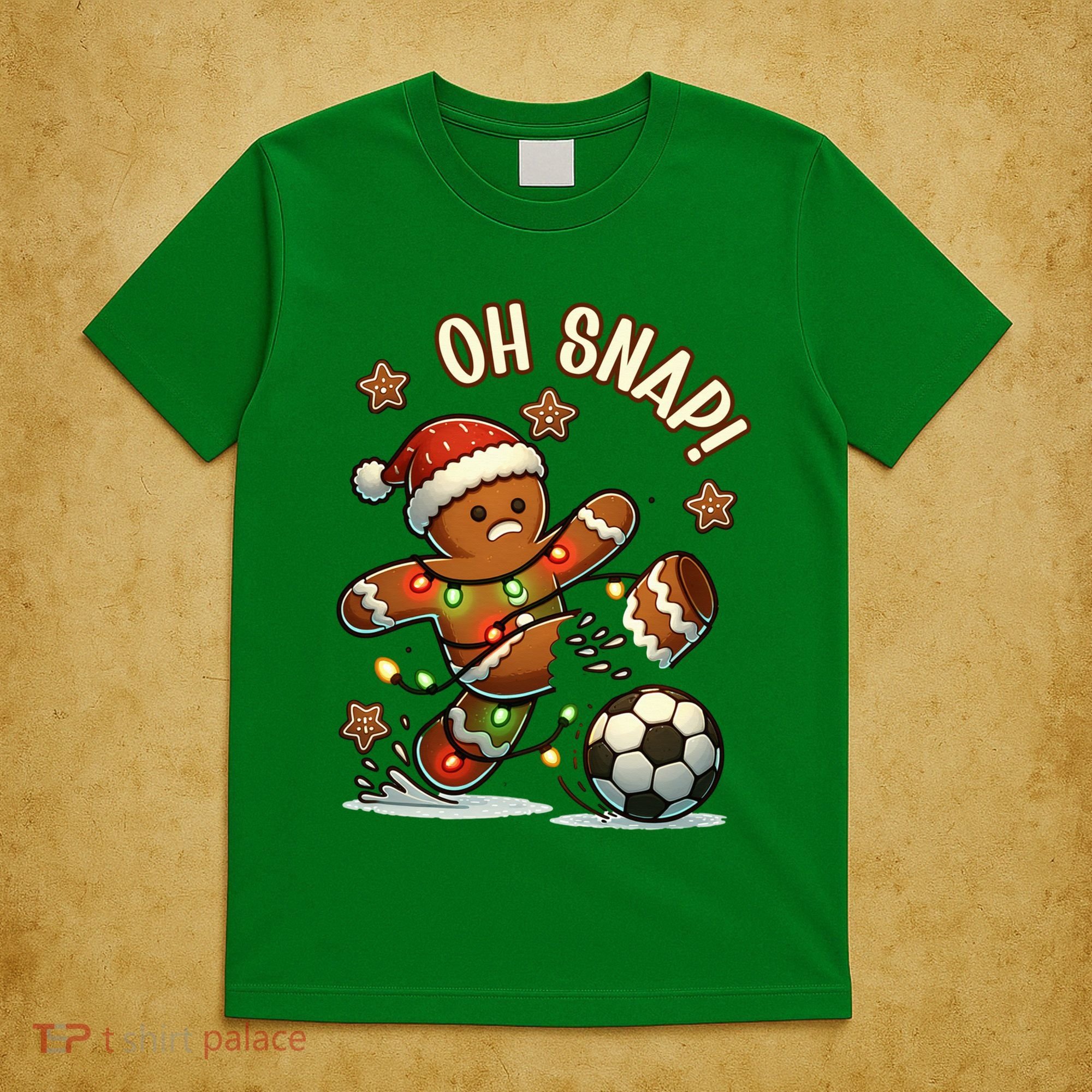 Oh Snap Gingerbreadman Christmas Soccer T-Shirt