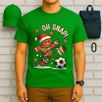 Oh Snap Gingerbreadman Christmas Soccer T-Shirt thumb 6