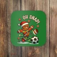 Oh Snap Gingerbreadman Christmas Soccer Coaster thumb 0