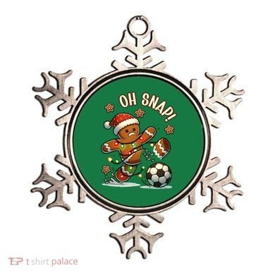 Oh Snap Gingerbreadman Christmas Soccer Ornament