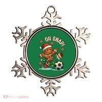 Oh Snap Gingerbreadman Christmas Soccer Ornament thumb 0