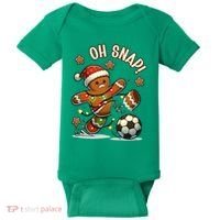 Oh Snap Gingerbreadman Christmas Soccer Baby Bodysuit thumb 0