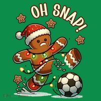Oh Snap Gingerbreadman Christmas Soccer Baby Bodysuit thumb 2