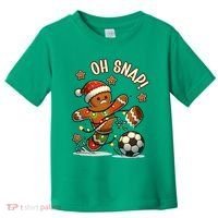 Oh Snap Gingerbreadman Christmas Soccer Toddler T-Shirt thumb 0
