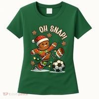 Oh Snap Gingerbreadman Christmas Soccer Women's T-Shirt thumb 0