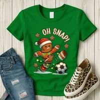 Oh Snap Gingerbreadman Christmas Soccer Women's T-Shirt thumb 3