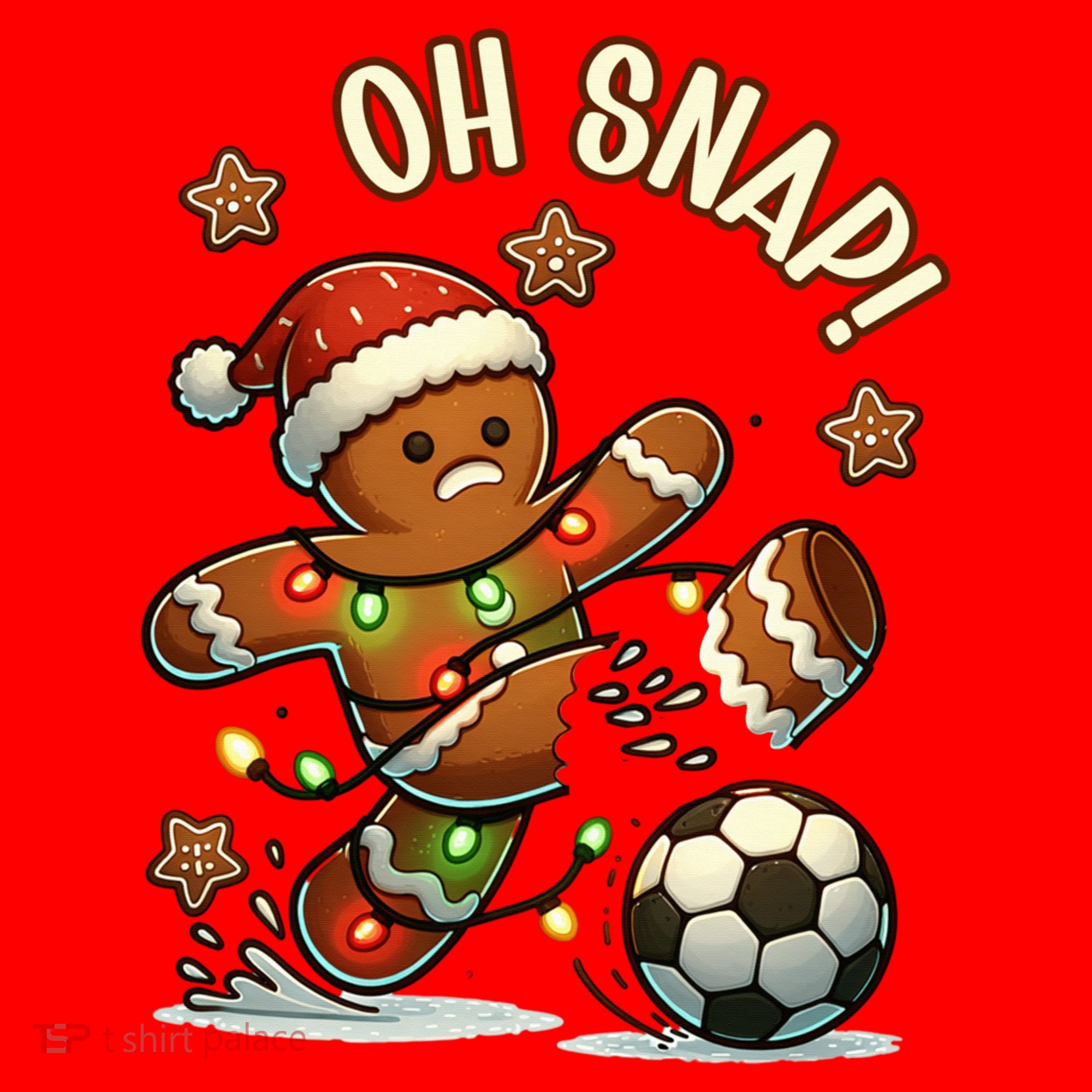 Oh Snap Gingerbreadman Christmas Soccer Santa Hat