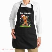 Oh Snap Gingerbreadman Golfer Golf Christmas Golfing Apron thumb 2