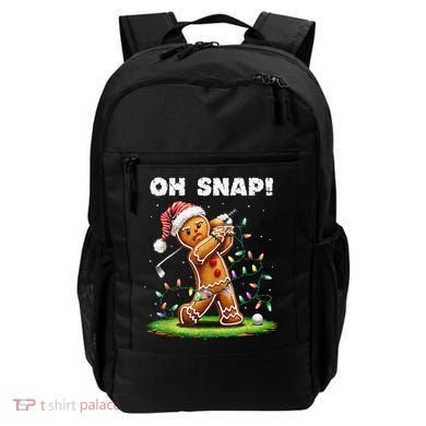 Oh Snap Gingerbreadman Golfer Golf Christmas Golfing Backpack