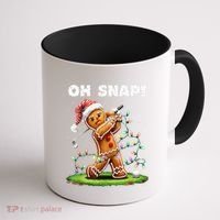 Oh Snap Gingerbreadman Golfer Golf Christmas Golfing Coffee Mug thumb 1