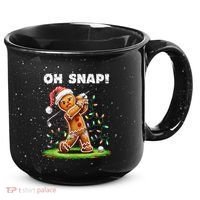 Oh Snap Gingerbreadman Golfer Golf Christmas Golfing 15oz Campfire Ceramic Mug thumb 0