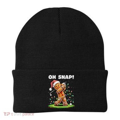 Oh Snap Gingerbreadman Golfer Golf Christmas Golfing Beanie
