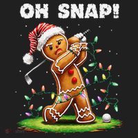 Oh Snap Gingerbreadman Golfer Golf Christmas Golfing Beanie thumb 2