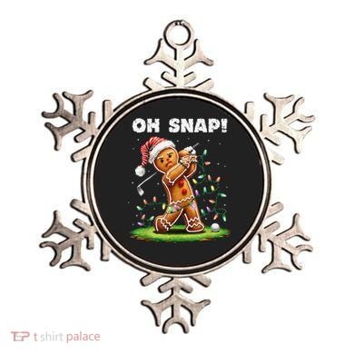 Oh Snap Gingerbreadman Golfer Golf Christmas Golfing Ornament