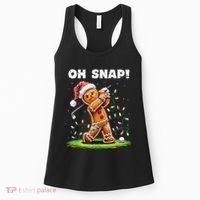 Oh Snap Gingerbreadman Golfer Golf Christmas Golfing Women's Tank Top thumb 0