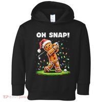Oh Snap Gingerbreadman Golfer Golf Christmas Golfing Toddler Hoodie thumb 0