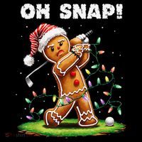 Oh Snap Gingerbreadman Golfer Golf Christmas Golfing Toddler Hoodie thumb 2