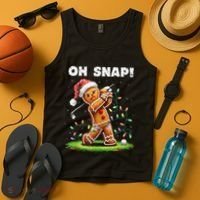 Oh Snap Gingerbreadman Golfer Golf Christmas Golfing Tank Top thumb 4