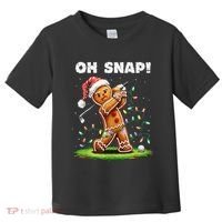Oh Snap Gingerbreadman Golfer Golf Christmas Golfing Toddler T-Shirt thumb 0