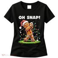 Oh Snap Gingerbreadman Golfer Golf Christmas Golfing Women's T-Shirt thumb 0