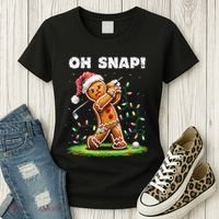 Oh Snap Gingerbreadman Golfer Golf Christmas Golfing Women's T-Shirt thumb 3