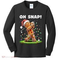 Oh Snap Gingerbreadman Golfer Golf Christmas Golfing Kids Long Sleeve Shirt thumb 0