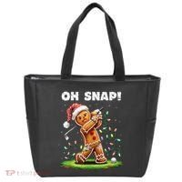Oh Snap Gingerbreadman Golfer Golf Christmas Golfing Tote Bag thumb 0
