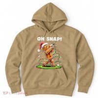 Oh Snap Gingerbreadman Golfer Golf Christmas Golfing Hoodie thumb 0