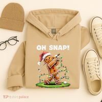 Oh Snap Gingerbreadman Golfer Golf Christmas Golfing Hoodie thumb 4