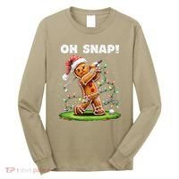 Oh Snap Gingerbreadman Golfer Golf Christmas Golfing Long Sleeve Shirt thumb 0