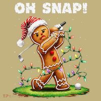 Oh Snap Gingerbreadman Golfer Golf Christmas Golfing Long Sleeve Shirt thumb 2