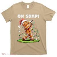 Oh Snap Gingerbreadman Golfer Golf Christmas Golfing T-Shirt thumb 0