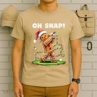 Oh Snap Gingerbreadman Golfer Golf Christmas Golfing T-Shirt thumb 6