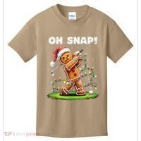 Oh Snap Gingerbreadman Golfer Golf Christmas Golfing Kids T-Shirt thumb 0