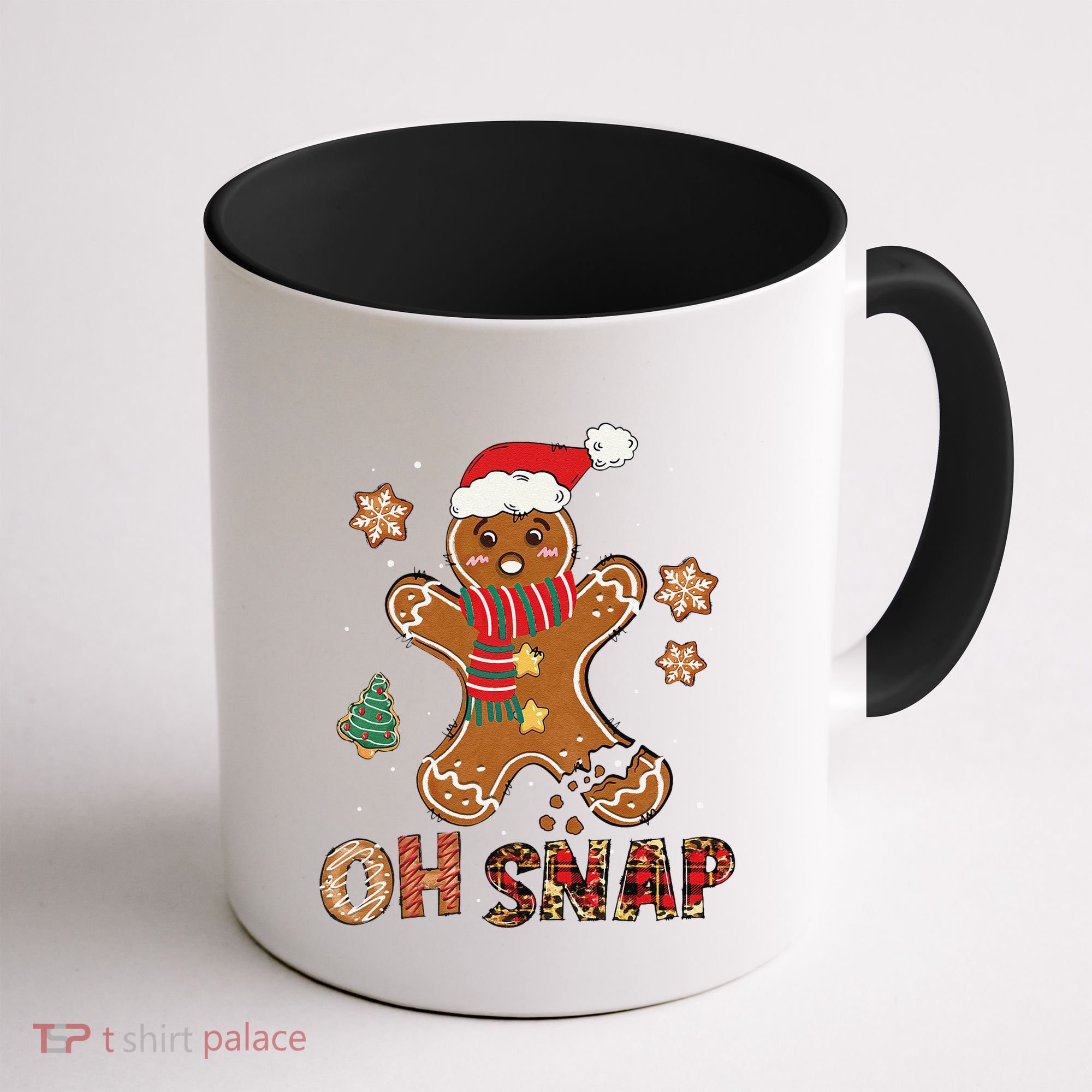 Oh Snap Gingerbread Man Funny Christmas Xmas Coffee Mug