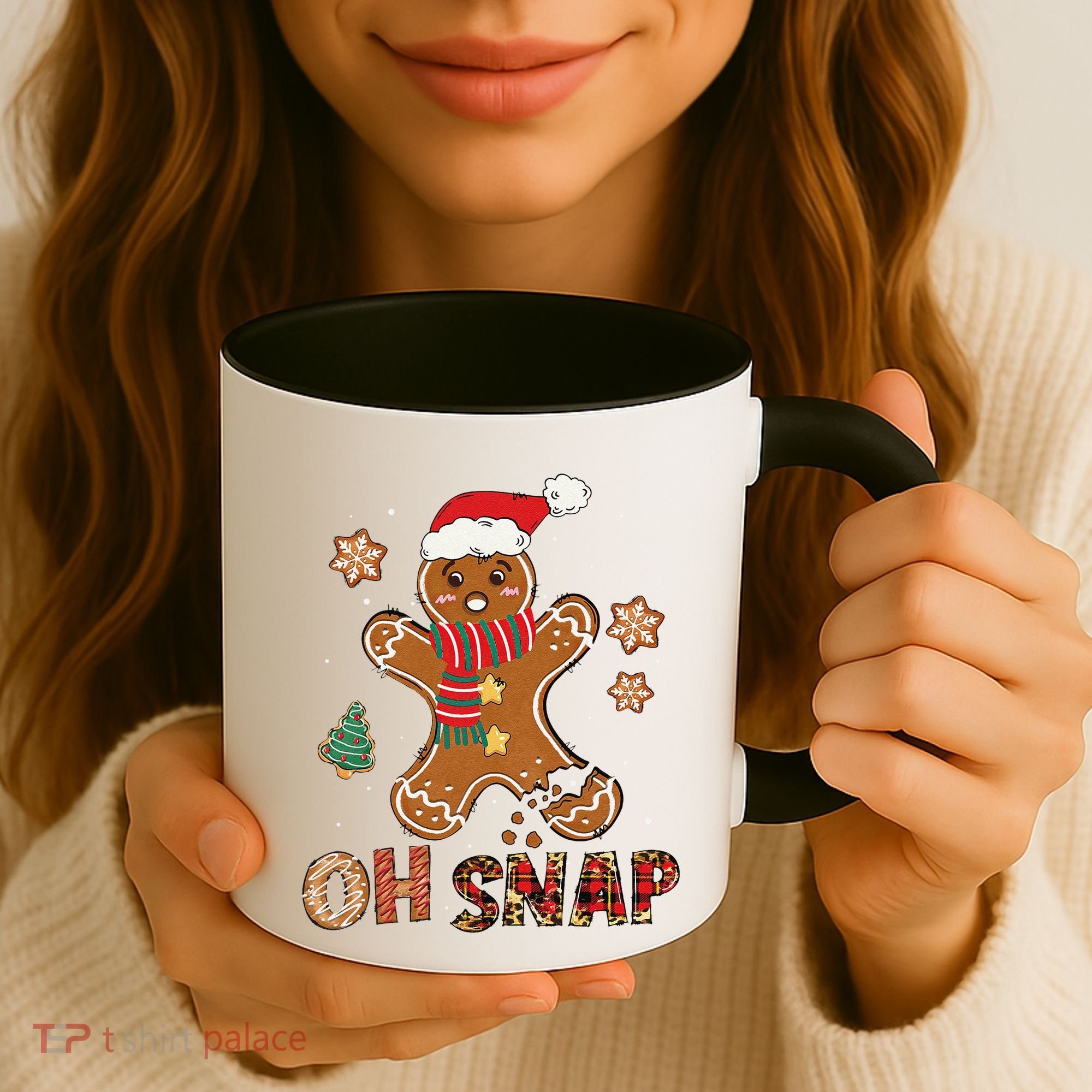 Oh Snap Gingerbread Man Funny Christmas Xmas Coffee Mug
