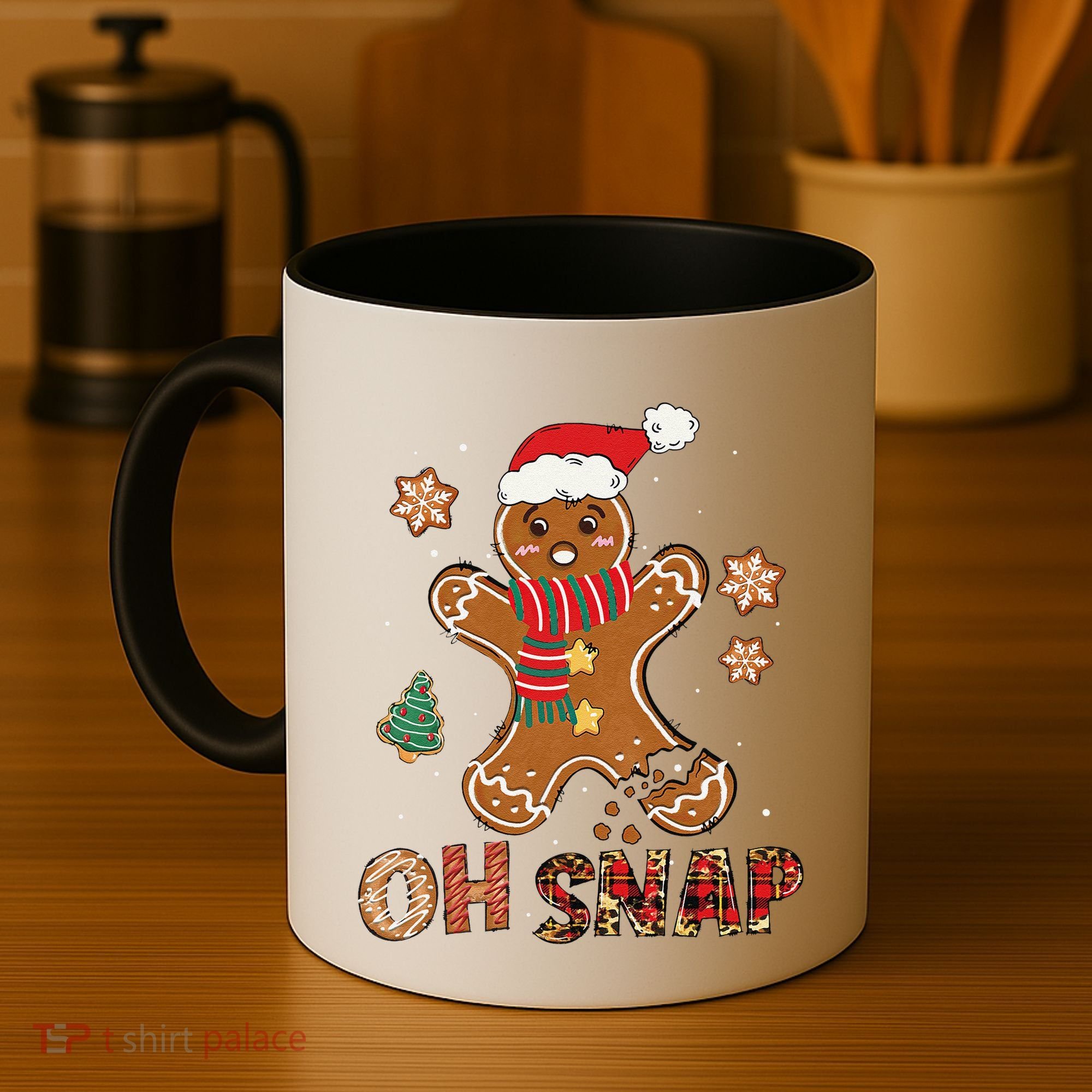Oh Snap Gingerbread Man Funny Christmas Xmas Coffee Mug