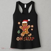 Oh Snap Gingerbread Man Funny Christmas Xmas Women's Tank Top thumb 3