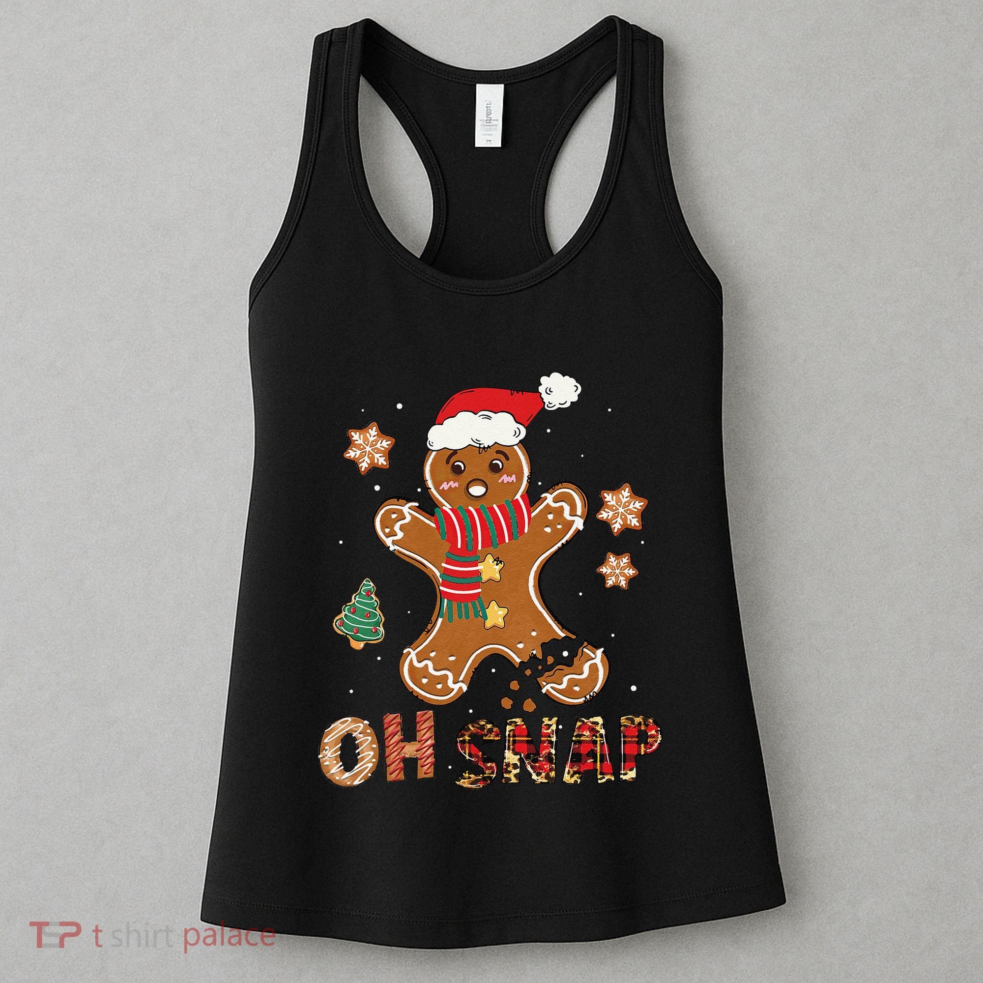 Oh Snap Gingerbread Man Funny Christmas Xmas Women's Tank Top