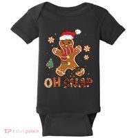Oh Snap Gingerbread Man Funny Christmas Xmas Baby Bodysuit thumb 0