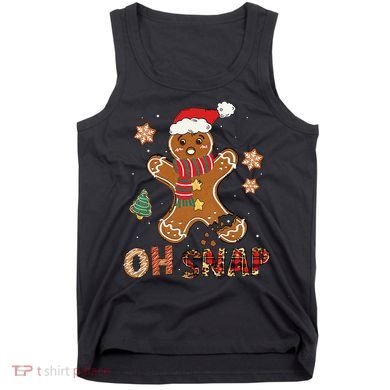 Oh Snap Gingerbread Man Funny Christmas Xmas Tank Top