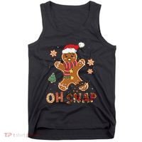 Oh Snap Gingerbread Man Funny Christmas Xmas Tank Top thumb 0