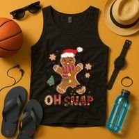 Oh Snap Gingerbread Man Funny Christmas Xmas Tank Top thumb 4