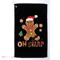 Oh Snap Gingerbread Man Funny Christmas Xmas Golf Towel thumb 0
