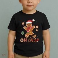 Oh Snap Gingerbread Man Funny Christmas Xmas Toddler T-Shirt thumb 2