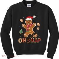 Oh Snap Gingerbread Man Funny Christmas Xmas Kids Sweatshirt thumb 0