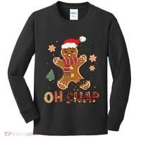Oh Snap Gingerbread Man Funny Christmas Xmas Kids Long Sleeve Shirt thumb 0