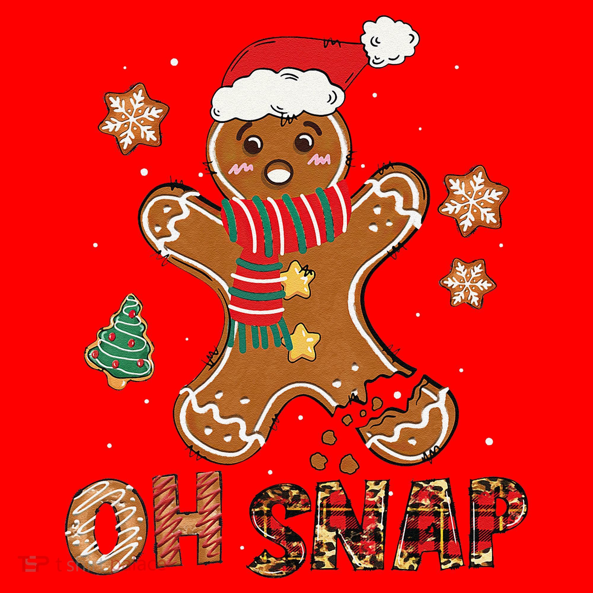 Oh Snap Gingerbread Man Funny Christmas Xmas Santa Hat