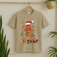 Oh Snap Gingerbread Man Funny Christmas Xmas T-Shirt thumb 2