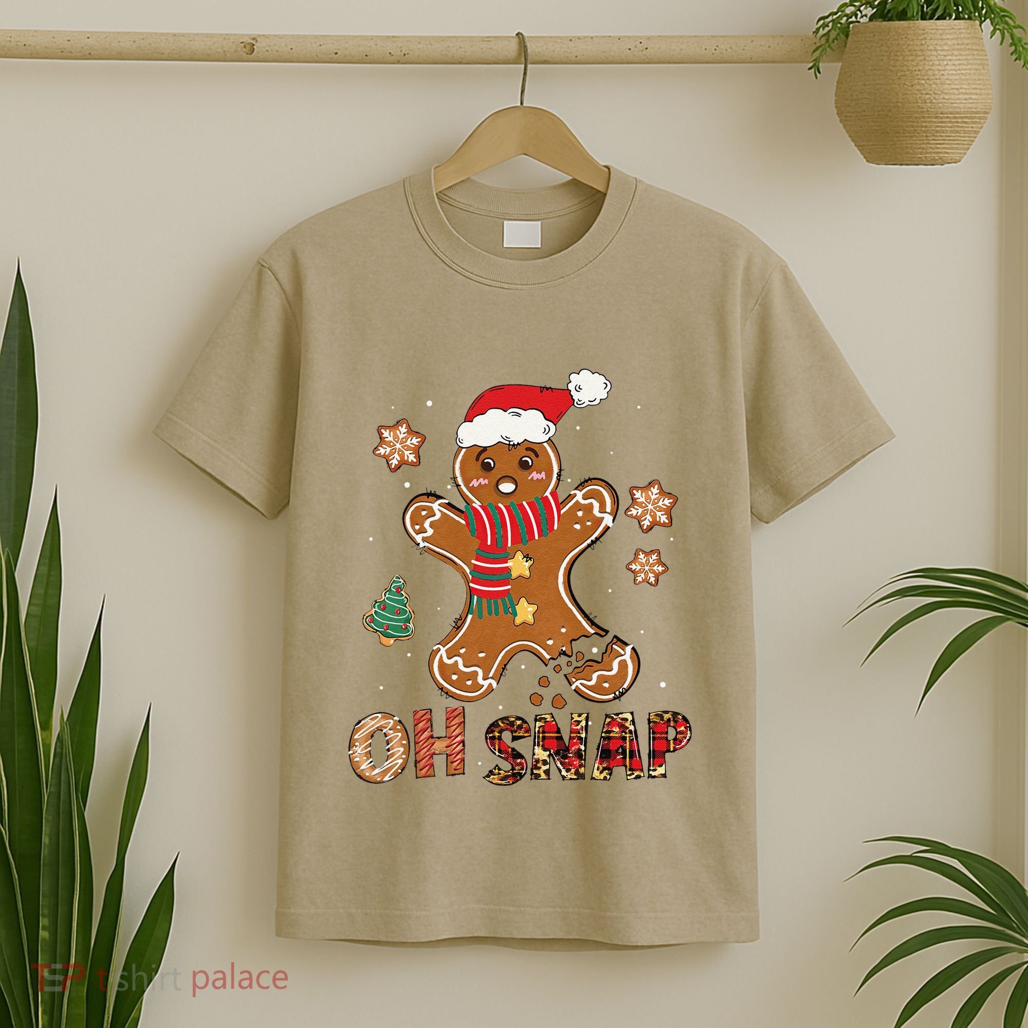 Oh Snap Gingerbread Man Funny Christmas Xmas T-Shirt